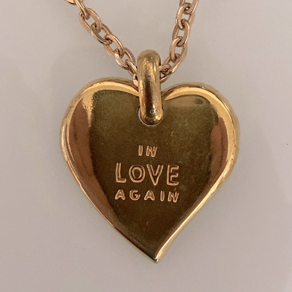 💛 YSL “In Love Again” Vintage Gold Heart Necklace + Bonus Vintage Chain - Picture 2 of 8